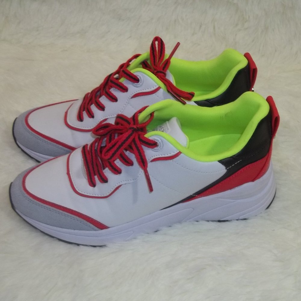 Marc Fisher - Elesa Womens Faux Leather Suede Casual and Fashion Sneakers